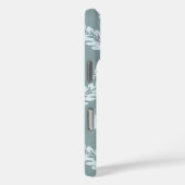 Coques Case-Mate iPhone Art Rococo Damassé I Bleu Canard Œuf+Turquoise (Verso / Droite)