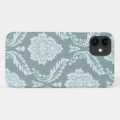 Coques Case-Mate iPhone Art Rococo Damassé I Bleu Canard+Turquoise (Dos (Horizontal))