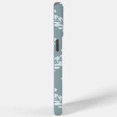 Coques Case-Mate iPhone Art Rococo Damassé I Bleu Canard+Turquoise (Verso / Droite)