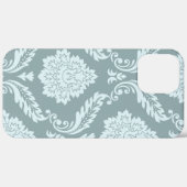 Coques Case-Mate iPhone Art Rococo Damassé I Bleu de Canard Œuf+Turquoise (Retour (horizontal))