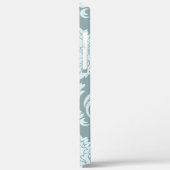 Coques Case-Mate iPhone Art Rococo Damassé I Bleu de Canard Œuf+Turquoise (Verso / Gauche)