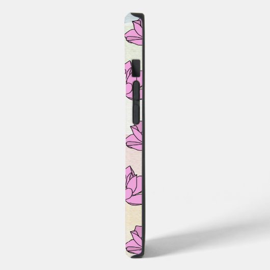Coques Case-Mate iPhone Art rose Lotus (Verso / Gauche)