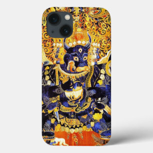 Etui iPhone 13 Art tibétain frais de tatouage de mandala d'un