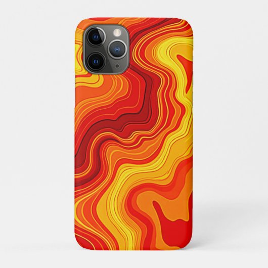 Coques Case-Mate iPhone Art topographique abstrait enflammé (Dos)