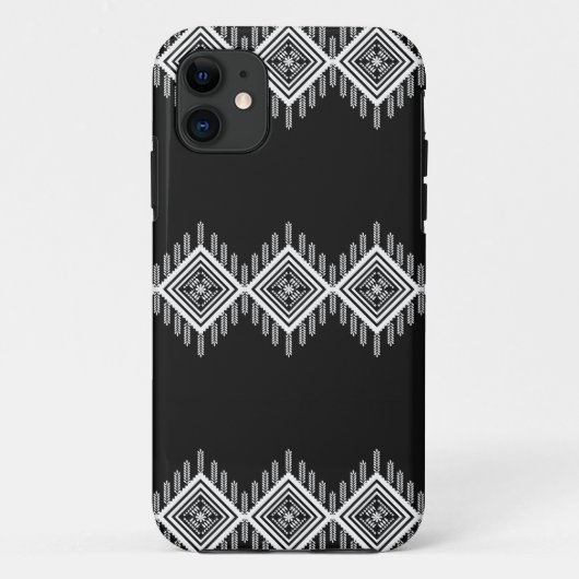 Coques Case-Mate iPhone Art tribal noir et blanc (Dos)