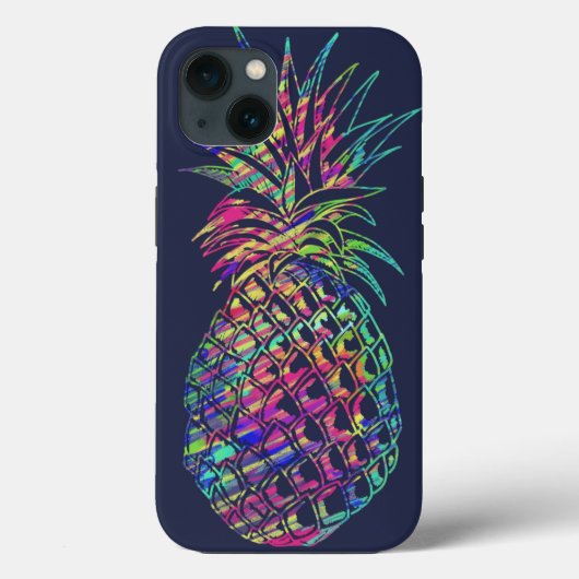 Coques Case-Mate iPhone Art Tropical Ananas coloré (Verso)