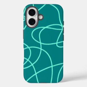Coques iPhone 16 Art turquoise