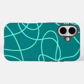Coques Case-Mate iPhone Art turquoise (Verso (horizontal))