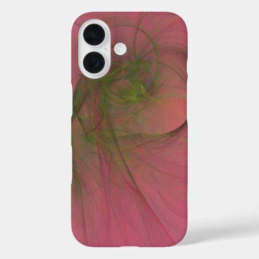 Coques Case-Mate iPhone Art vert et rose abstrait Manta (Verso)