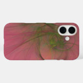 Coques Case-Mate iPhone Art vert et rose abstrait Manta (Verso (horizontal))