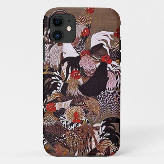 Coques Case-Mate iPhone Art vintage de coqs (Dos)