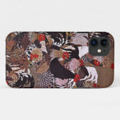 Coques Case-Mate iPhone Art vintage de coqs (Dos (Horizontal))