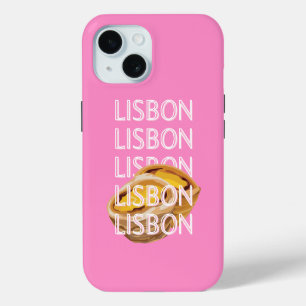 Coque Pour iPhone 15 Art Voyage Lisbonne, Art Voyage Été, Rose