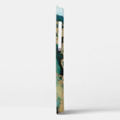 Coques Case-Mate iPhone Artabstracte turquoise d'alcool d'alcool noir, art (Verso / Gauche)