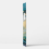 Coques Case-Mate iPhone Artabstracte turquoise d'alcool d'alcool noir, art (Verso / Droite)