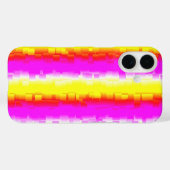 Coques Case-Mate iPhone Artdeco Arc-en-ciel Rayures Jaune Rose (Verso (horizontal))