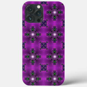 iPhone 13 Pro Max Coque Artdeco Fleurs Abstraites et étoiles