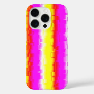 iPhone 16 Pro Case Artdeco rose Jaune Artdeco Arc-en-ciel rayures