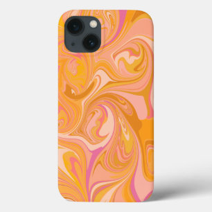 Case-Mate iPhone Case Arte en marbre Abstrait en jaune et rose