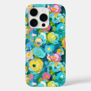 Coques iPhone 16 Pro Artiste Peint Floral Motif Coloré Amusant