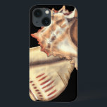 iPhone 13 Coque Artistic Conch Shells<br><div class="desc">Jennifer Goldberger has an amazing collection of capture capturing the gems of the ocean. dans this beautiful, classic neutral color painting, these two Conch seashells are the main object of the image. Get this nautical styled art on your favorite products today!</div>