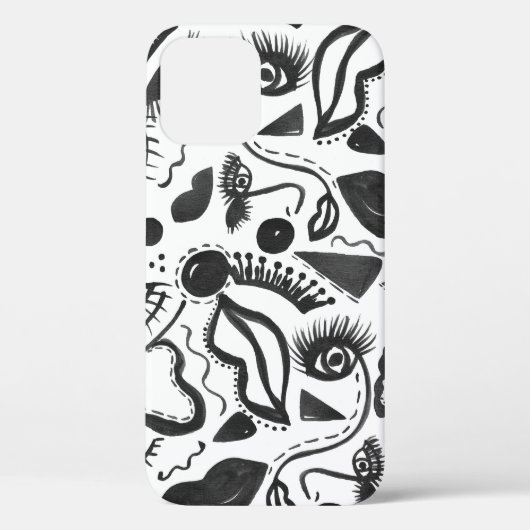 Coques Case-Mate iPhone Artsy Abstraction : Visages, Lèvres, Magie Géométr (Verso)
