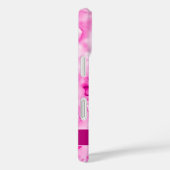 Coques Case-Mate iPhone Artsy Hot Pink Aquarelle Peintures avec nom (Verso / Droite)