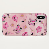 Coques Case-Mate iPhone Artsy mignonne fille rose Turquoise fille aquarell (Dos (Horizontal))