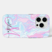 Coques Case-Mate iPhone Artsy Moderne Motif en marbre rose (Verso (horizontal))