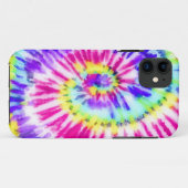 Coques Case-Mate iPhone Artsy Neon Rainbow Tie Dye Motif d'aquarelle (Dos (Horizontal))