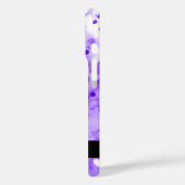 Coques Case-Mate iPhone Artsy Purple Aquarelle Paint Splateaux avec nom (Verso / Gauche)