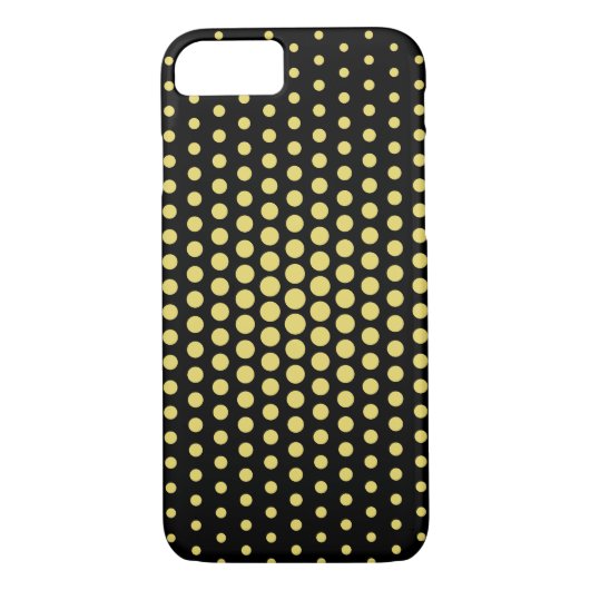 Coques Case-Mate iPhone Arylide jaune Techno Dots moderne Noir (Dos)