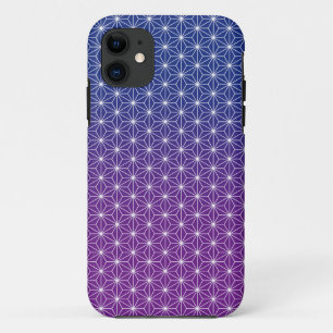 Case-Mate iPhone Case Asanoha japonais traditionnel Imprimé bleu & viol