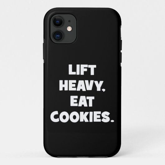 Coques Case-Mate iPhone Ascenseur Lourds, Mangez Des Cookies - Drôle - Ent (Dos)