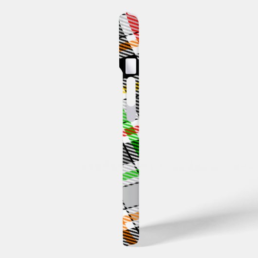 Coques Case-Mate iPhone Ash Gray Black Multicolour Flannel Plaid Tartan (Verso / Gauche)