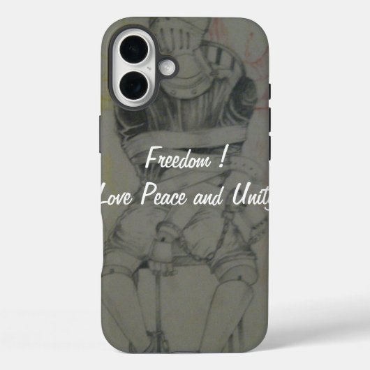 Coques Case-Mate iPhone Ash Grey : Lovely Freedom Peace and Unity (Verso)