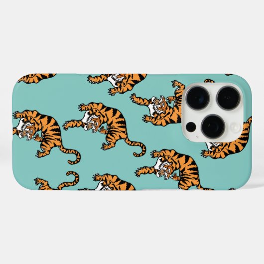 Coques Case-Mate iPhone Asia Tiger Pattern (Verso (horizontal))