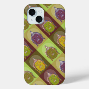 Coque Pour iPhone 15 Asiatique Oriental Bouddha Zen Pop Art Retro Moder