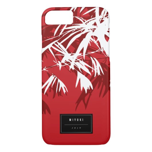 Coques Case-Mate iPhone Asiatique Oriental Chinois Rouge Bambou Feuille Co (Dos)