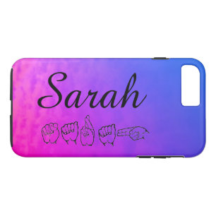 Coque Case-Mate Pour iPhone ASL abrégé sur bleu et pourpre Sarah nuances