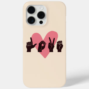 Coque iPhone 15 Pro Max ASL Love IV - Saint-Valentin