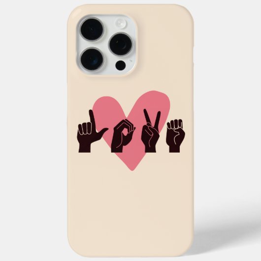 Coques Case-Mate iPhone ASL Love IV - Saint-Valentin (Verso)