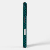 Coques Case-Mate iPhone Aspect Aluminium Brossé Vert Sarcelle Métallisé (Verso / Droite)
