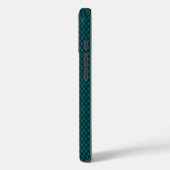 Coques Case-Mate iPhone Aspect Aluminium Brossé Vert Sarcelle Métallisé (Verso / Gauche)