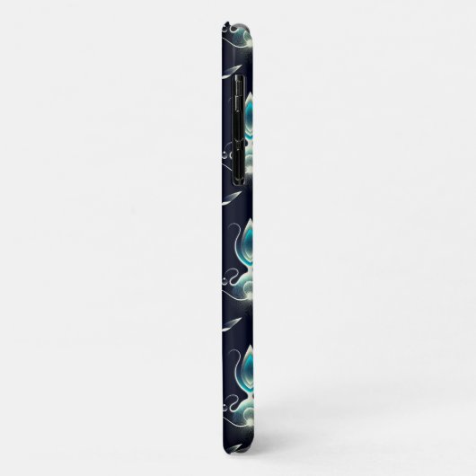 Coques Case-Mate iPhone Aspect élégant des pierres bleues avec lumière bri (Dos/Gauche)