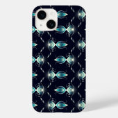 Coques Case-Mate iPhone Aspect élégant des pierres bleues avec lumière bri (Verso)
