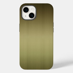 Coque Pour iPhone 14 Aspect en laiton brossé