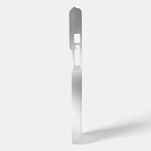 Coques Case-Mate iPhone Aspect en métal inoxydable brillant - Monogramme (Verso / Gauche)