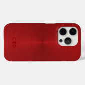 Coques Case-Mate iPhone Aspect métallique brillant rouge acier inoxydable (Verso (horizontal))