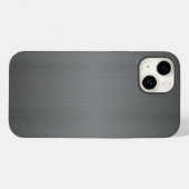 Coques Case-Mate iPhone Aspect métallique brossé foncé (Verso (horizontal))